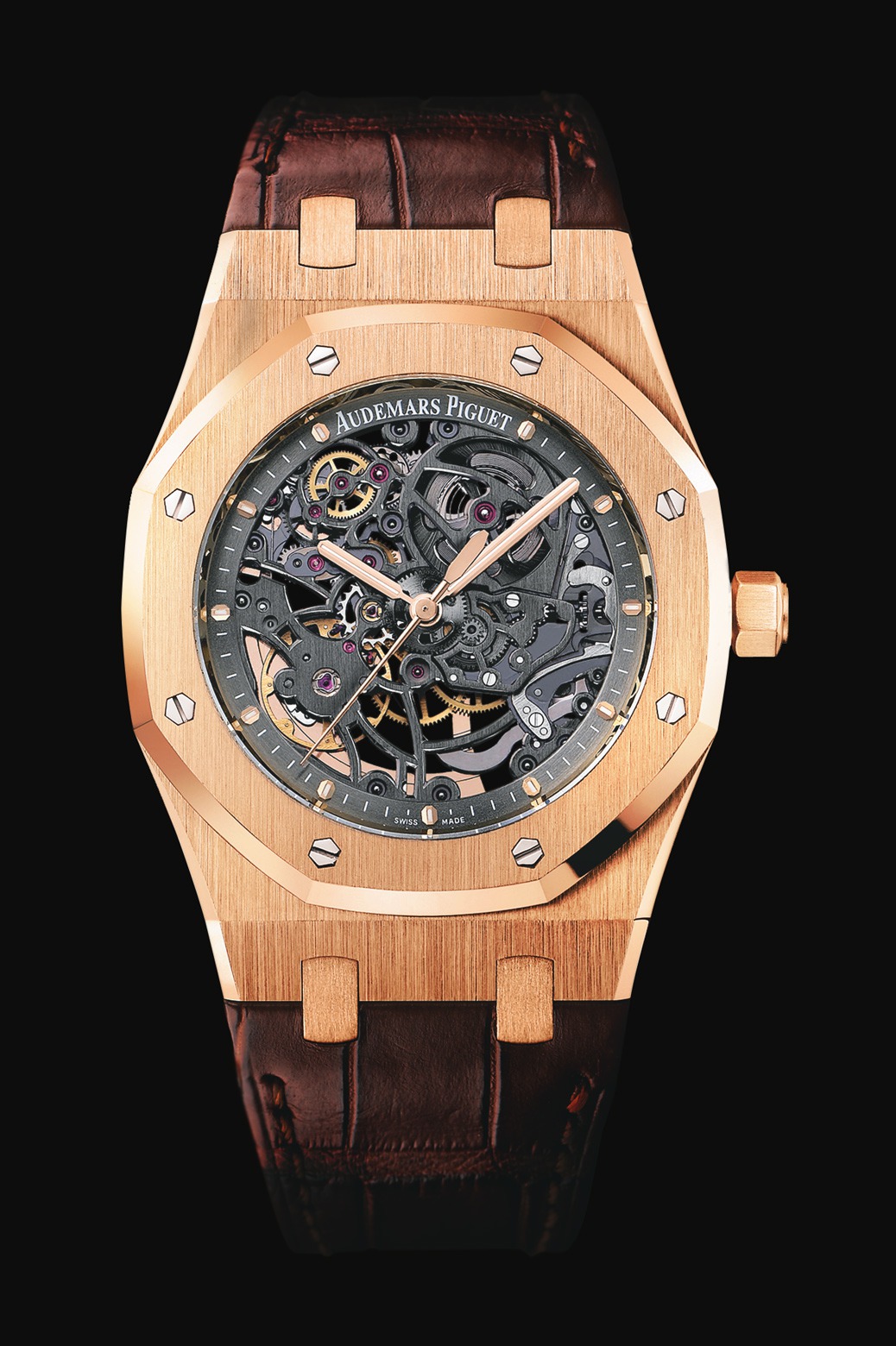 Audemars Piguet Royal Oak Openworked Self-Winding Pink Gold watch REF: 15305OR.OO.D088CR.01 - Click Image to Close